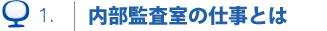 1.内部監査室の仕事とは